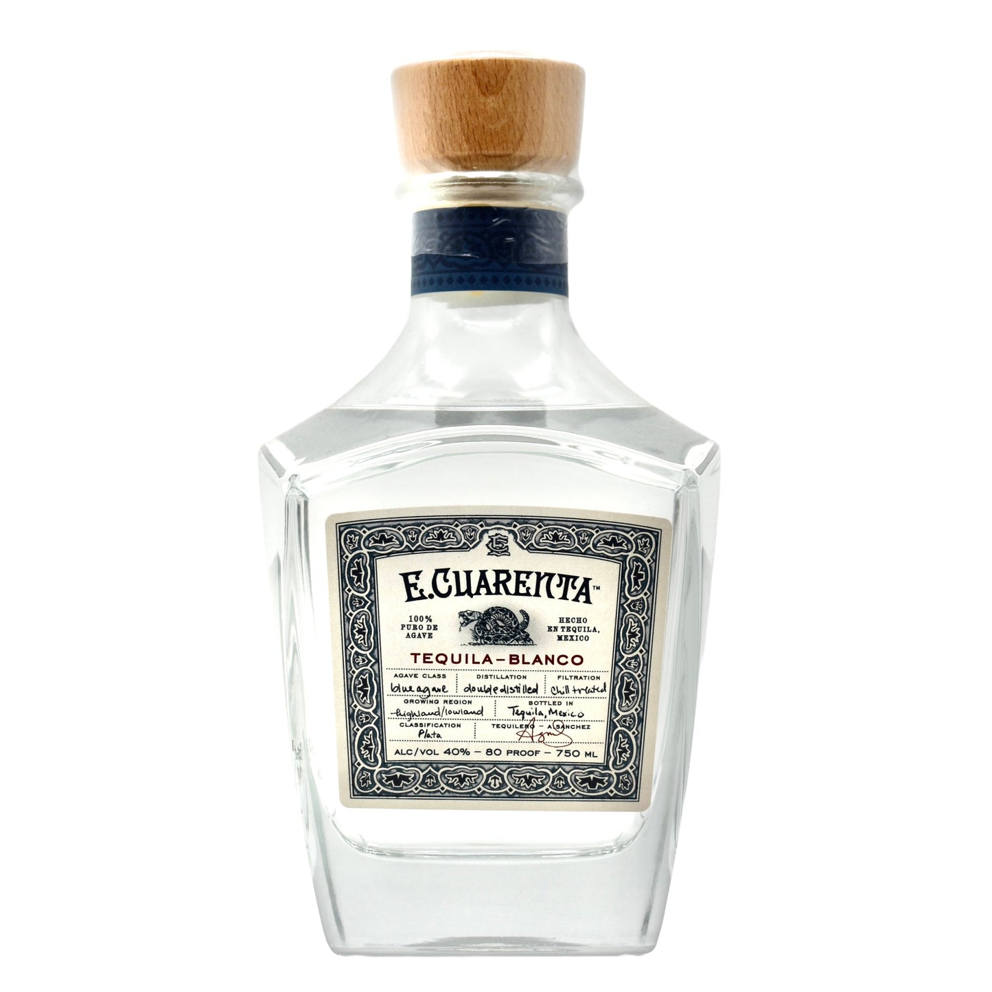 E. Cuarenta Tequila Blanco 750ml