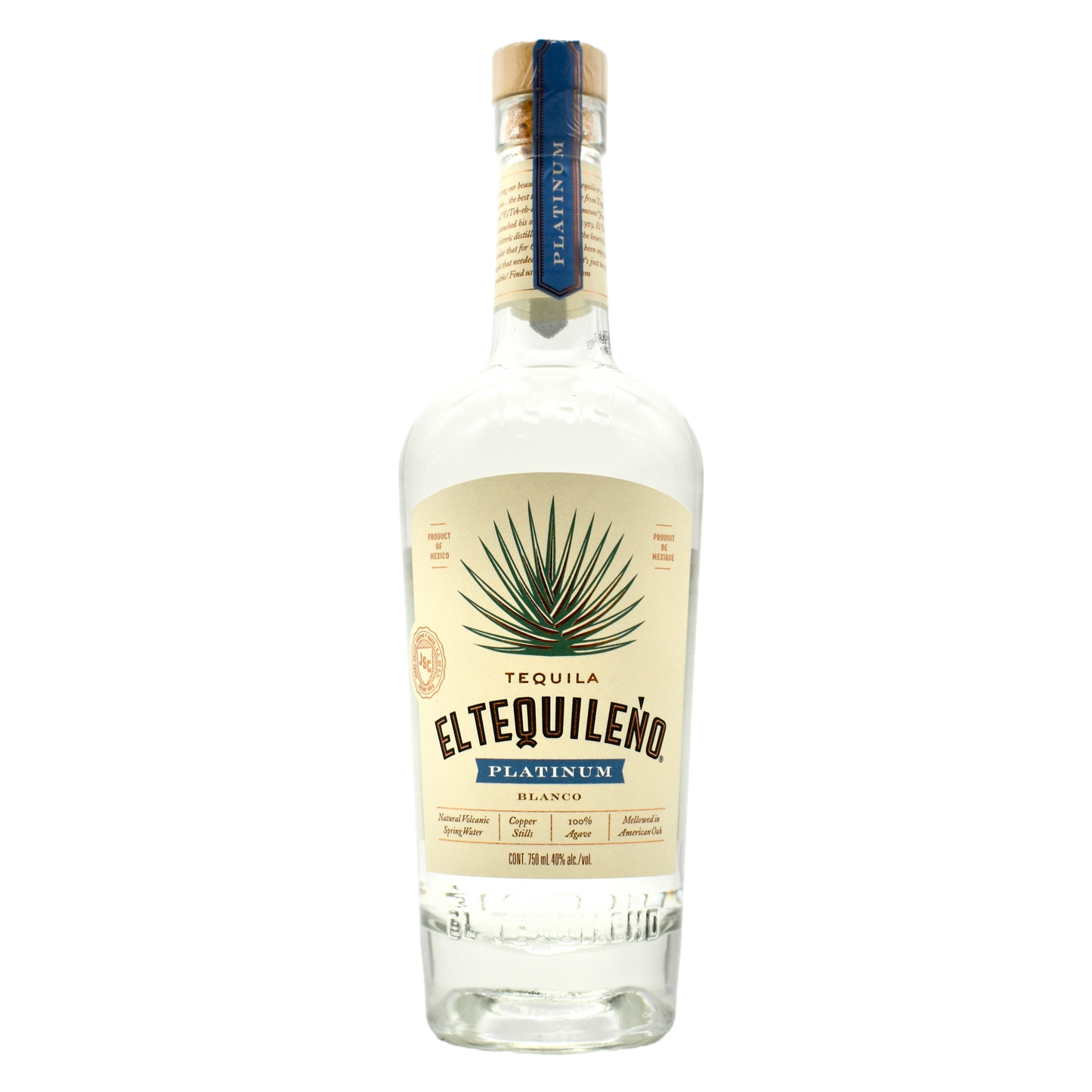 El Tequileno Tequila Blanco Platinum 750ml