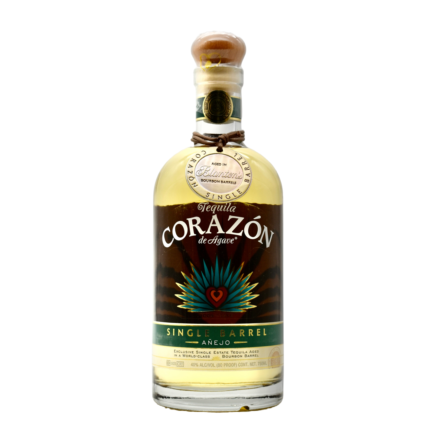 Corazon Tequila Single Barrel Anejo Blanton's 750ml